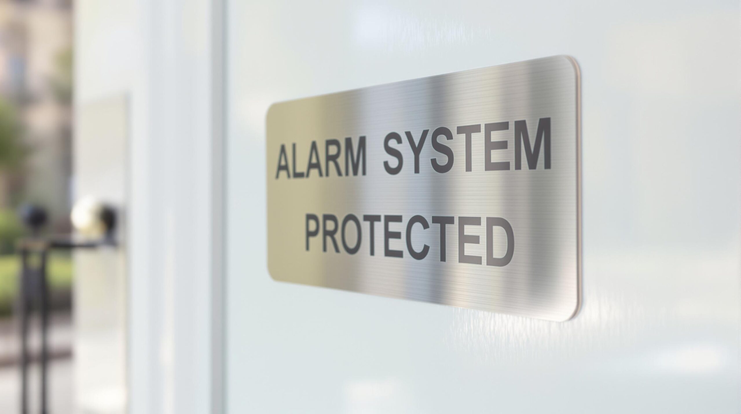 Alarm system protected sign