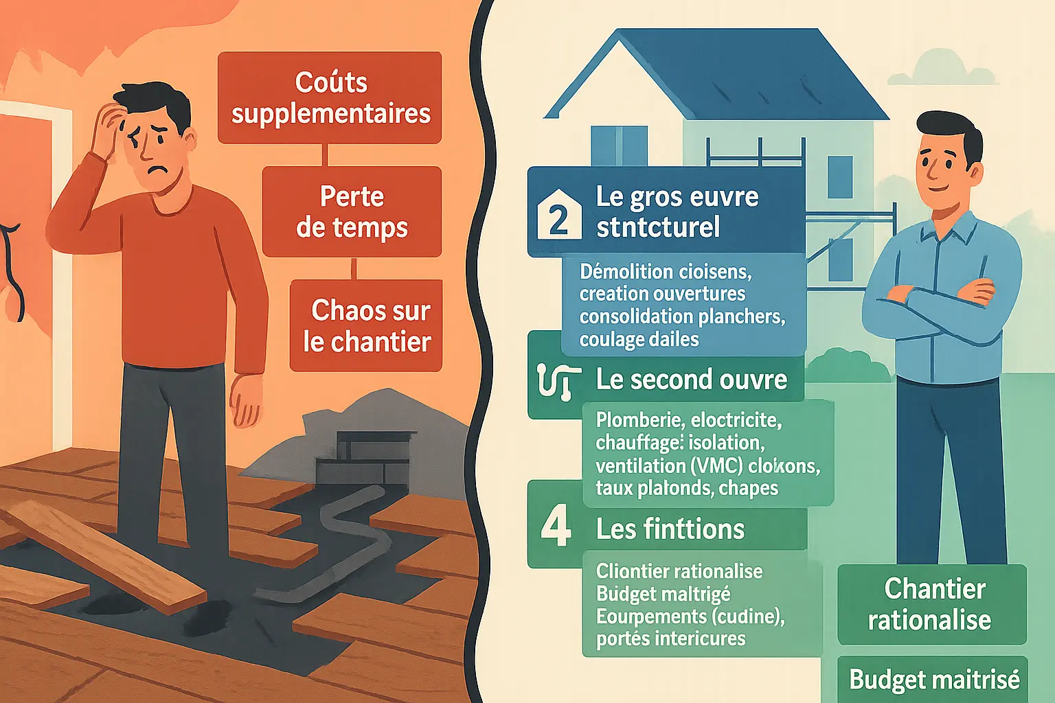 Plan de rénovation d'une maison ancienne