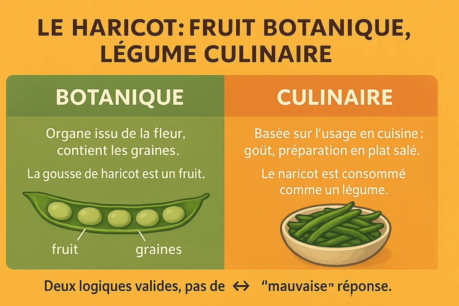 Haricots verts dans leur gousse