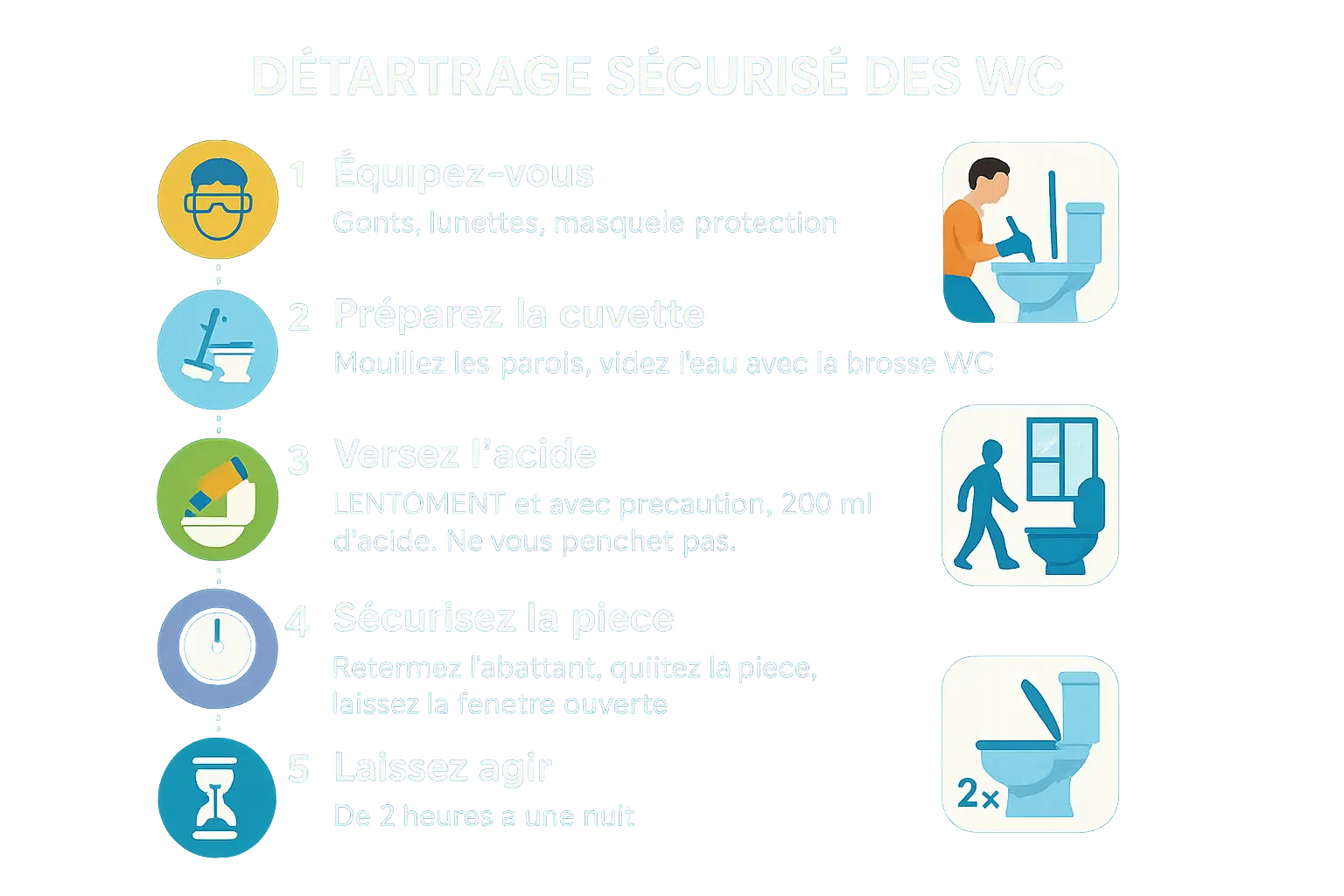 Précautions d'usage de l'acide chlorhydrique
