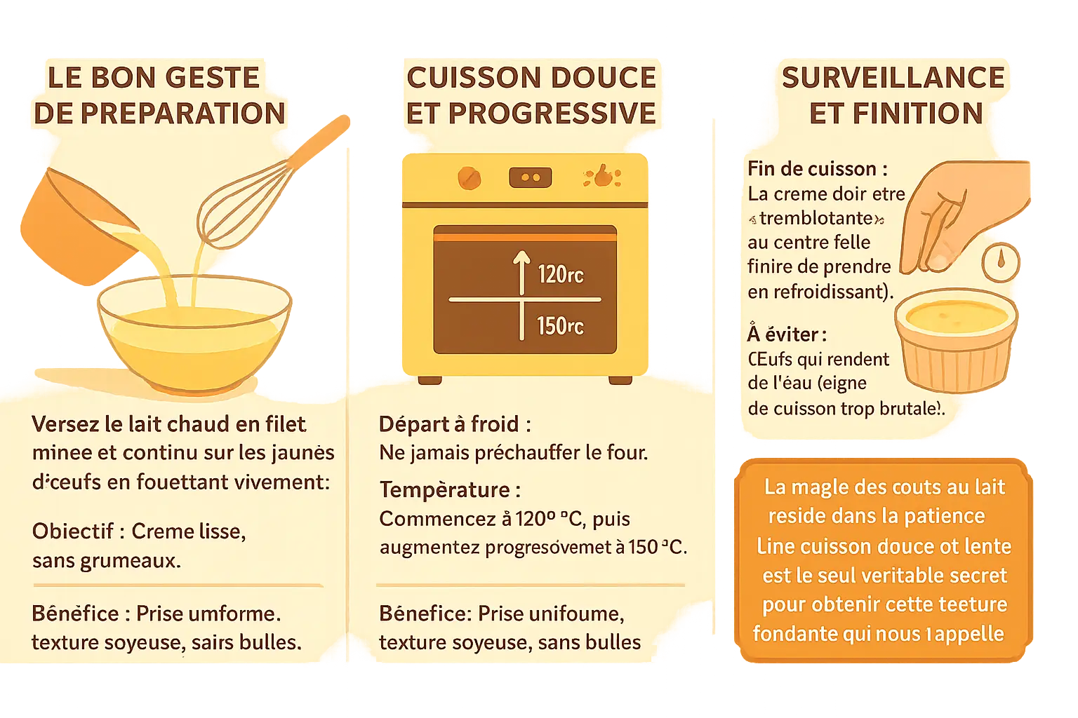 Oeufs au lait traditionnels dans un plat en céramique