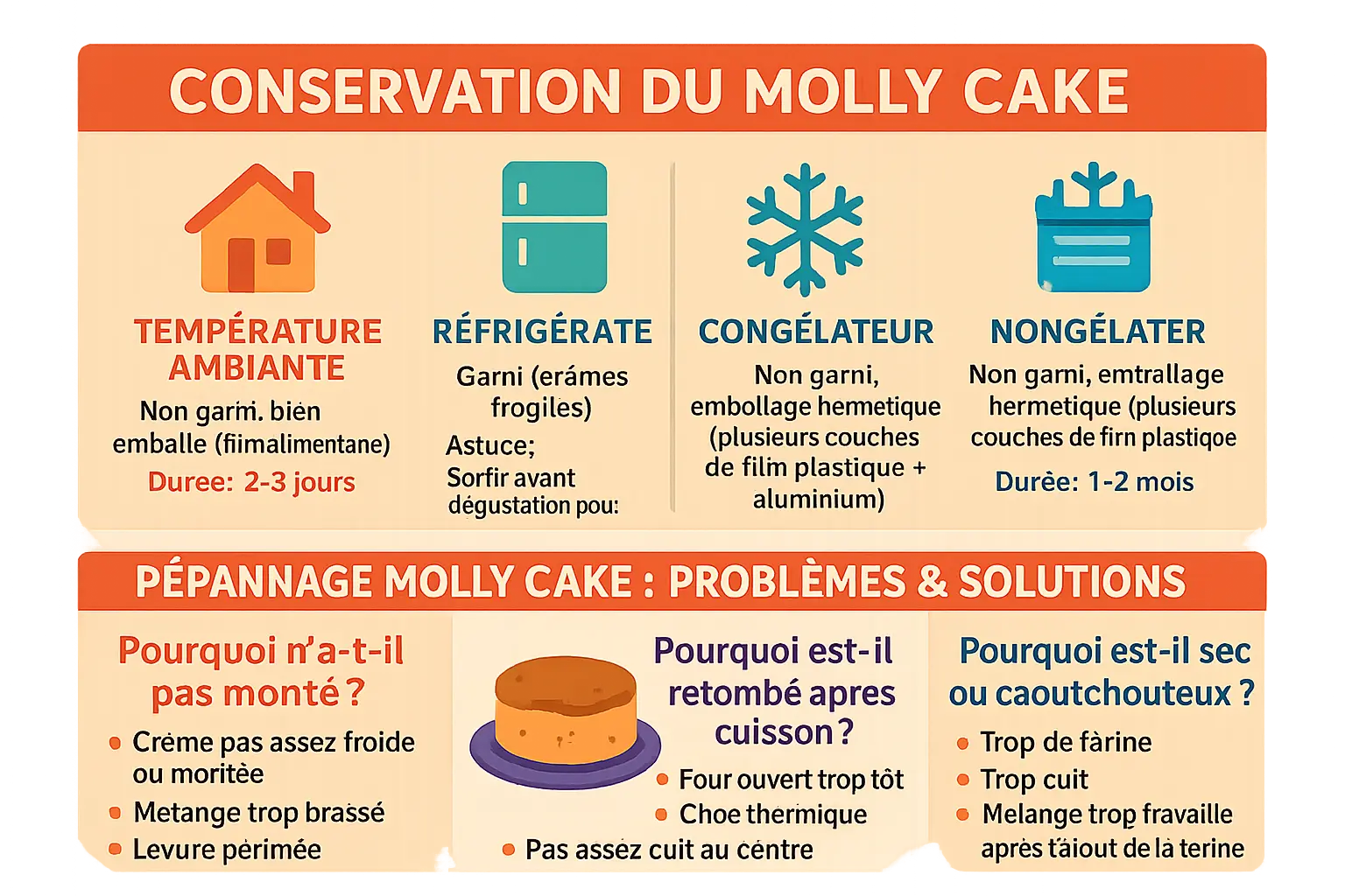 Molly cake : gâteau stable & léger pour cake design 8 Molly cake monté et découpé en tranches pour montrer sa texture aérienne