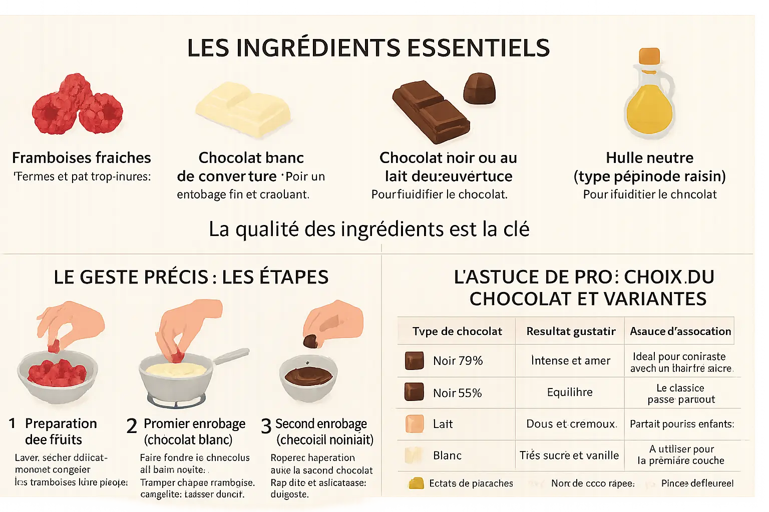 Franui maison enrobés de chocolat
