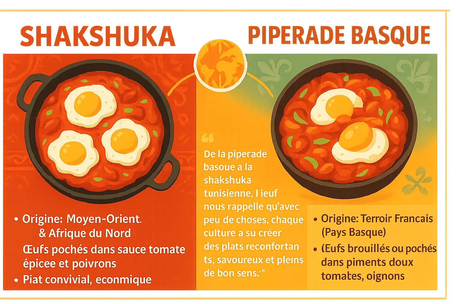 Recettes Œufs Entiers : Saveurs Région. Anti-Gaspi 8 Shakshuka dans un plat en fonte