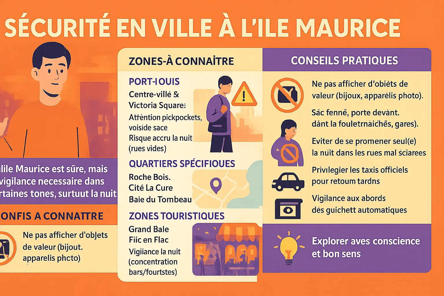 Île Maurice : éviter ces zones pour un séjour serein 4 Paysage urbain de Port-Louis avec bâtiments colorés et rues animées
