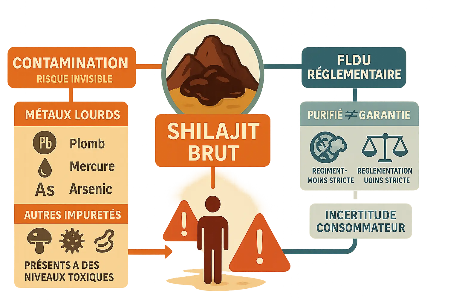 Shilajit contamination par des métaux lourds