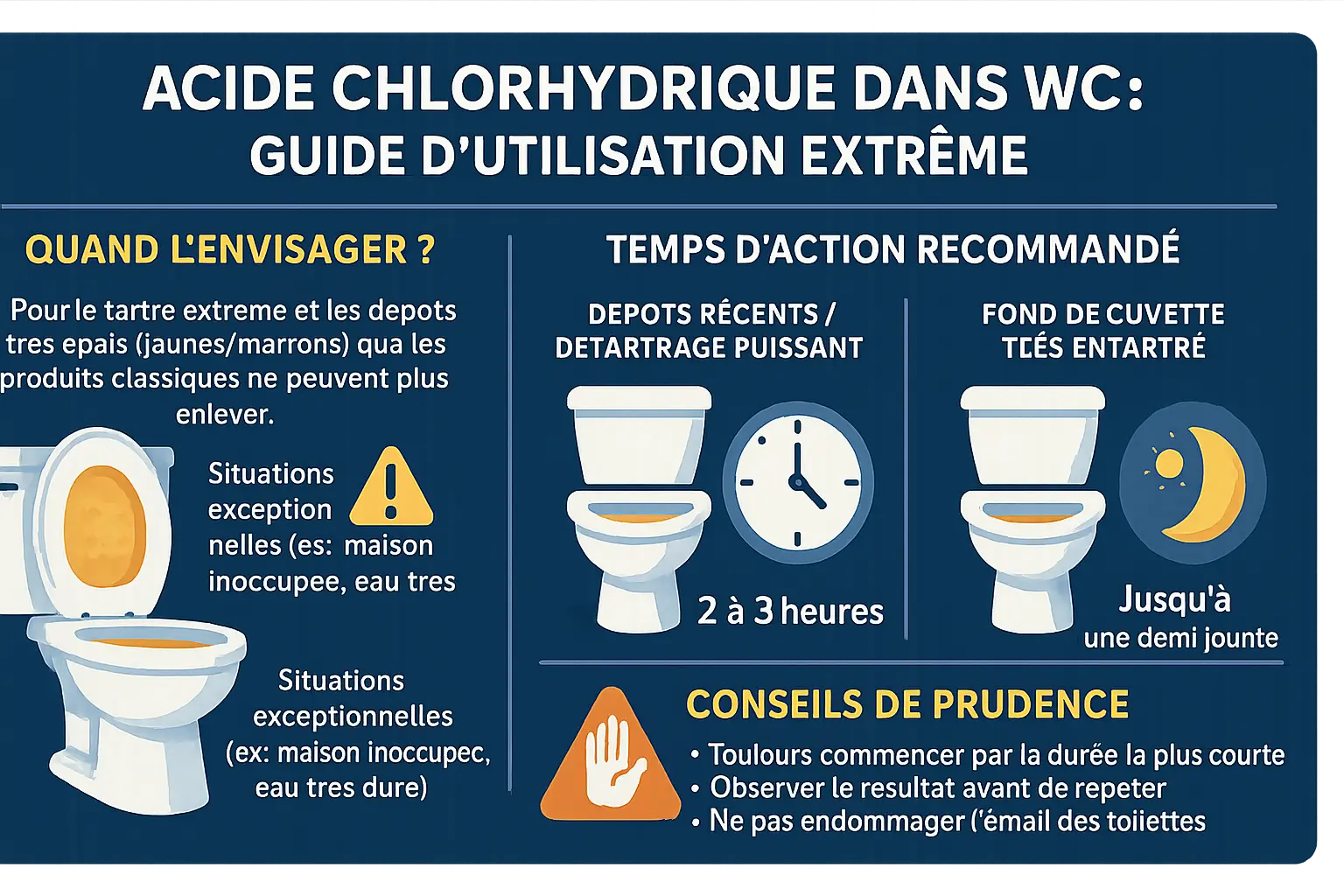 Acide chlorhydrique et nettoyage des toilettes