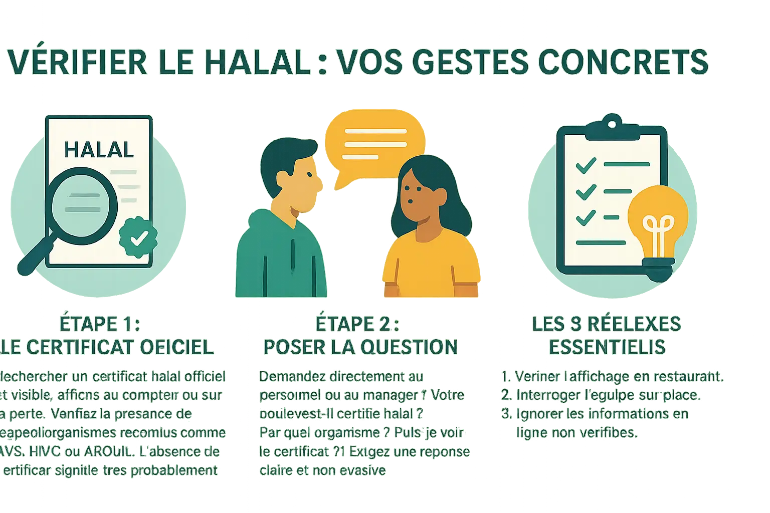 Illustration d'une certification halal