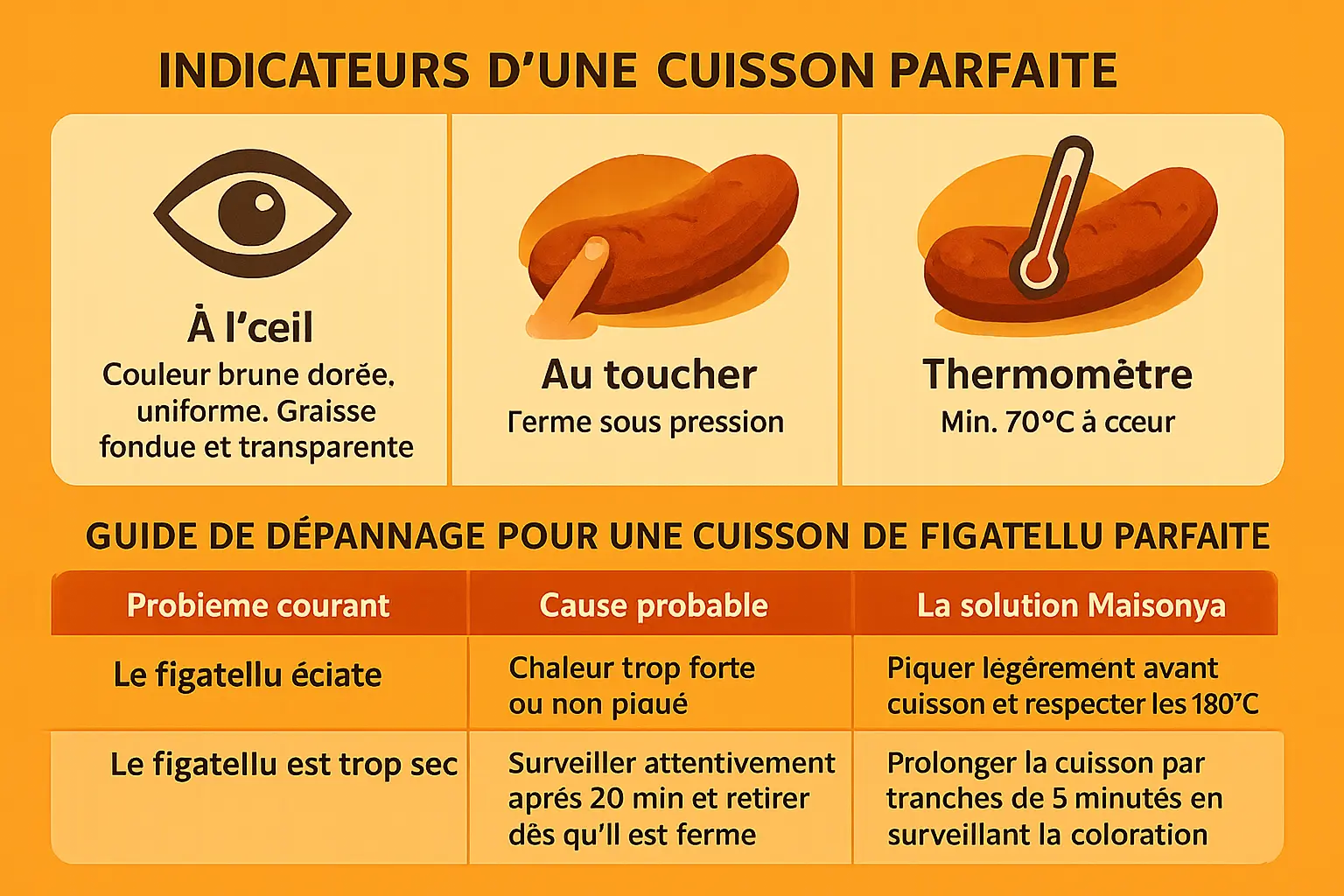 Figatelli doré au four sur plaque de cuisson