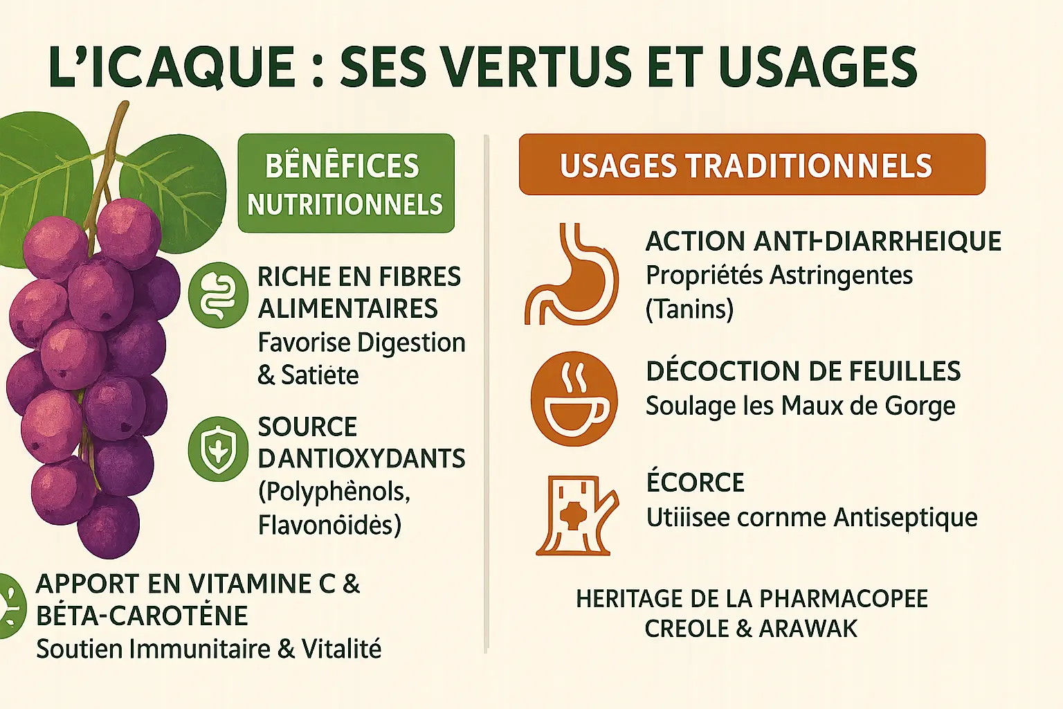 Icaque fruit sur sa branche