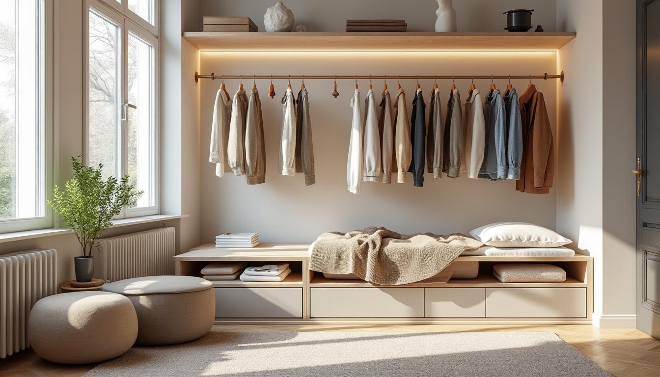 découvrez des astuces pratiques et innovantes pour ranger vos vêtements sans armoire en 2026, optimisez votre espace avec style et simplicité.