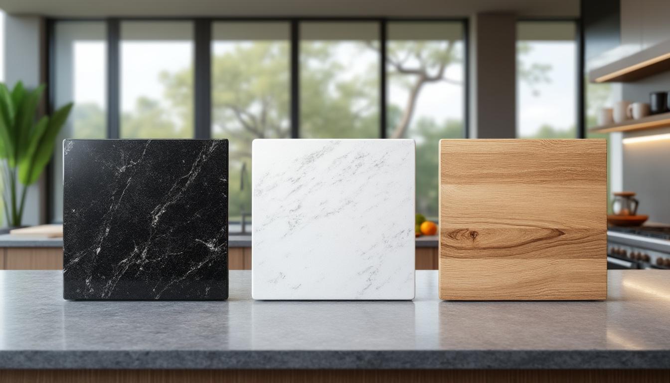 découvrez comment choisir le plan de travail idéal pour votre cuisine parmi le granit, le quartz et le bois, en comparant leurs avantages, leur entretien et leur esthétique.