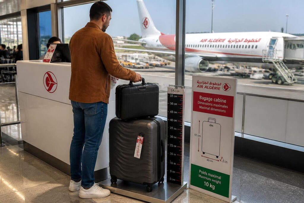 découvrez les règles de franchise bagage, les dimensions autorisées et des conseils pratiques pour bien préparer votre bagage avant d'embarquer avec air algérie.