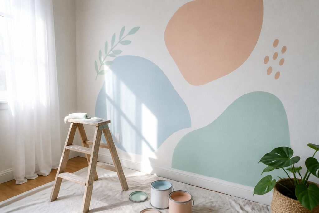 découvrez une idée simple et rapide pour décorer vos murs avec un motif peint à la main, sans utiliser de pochoir. transformez votre intérieur facilement !