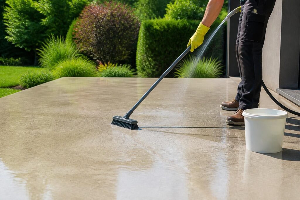 découvrez des méthodes efficaces pour nettoyer votre terrasse en béton sans laisser de traces ni causer de dégâts, pour un extérieur propre et impeccable.